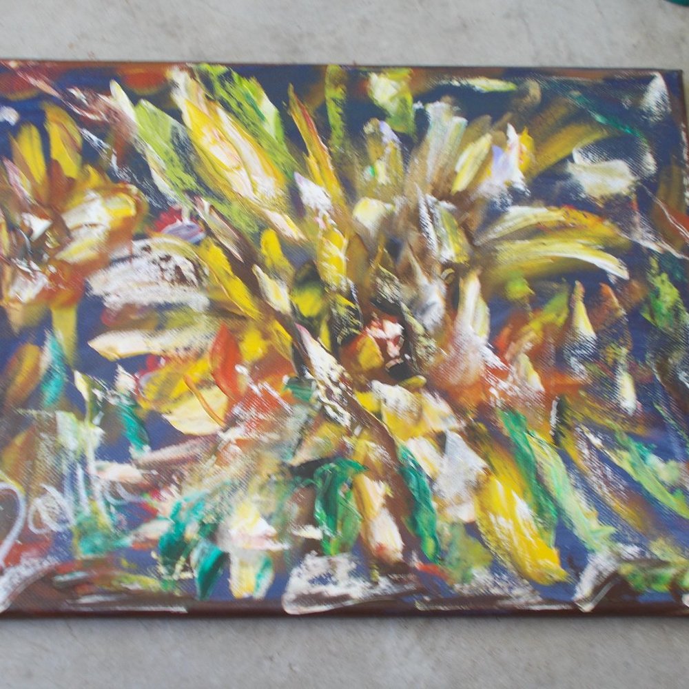 Certified Original "Sunburst" impressionistic oil painting by Davila, 12"x16" - Picture 3 of 4